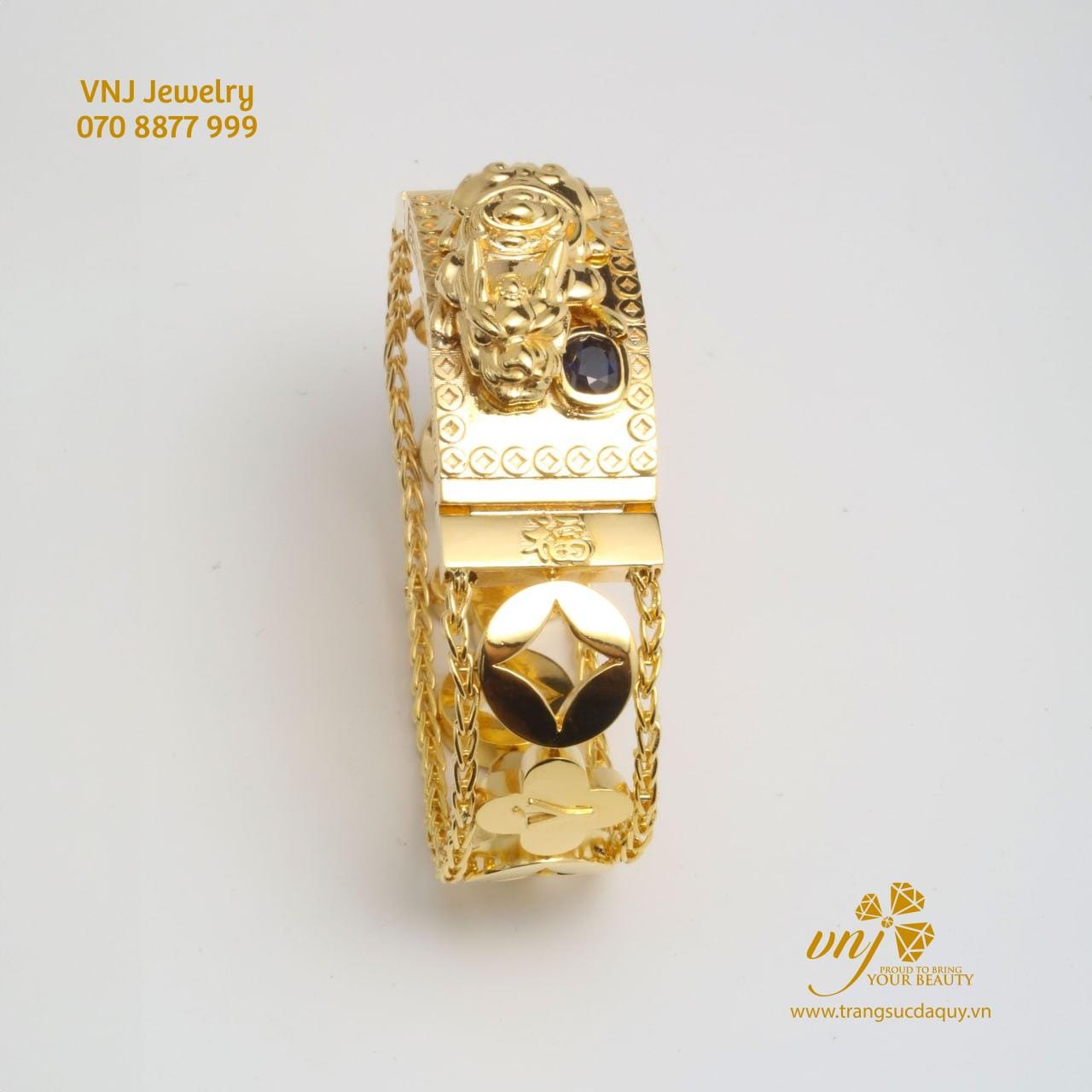 Lắc Tay Rồng Vàng Sapphire (6)