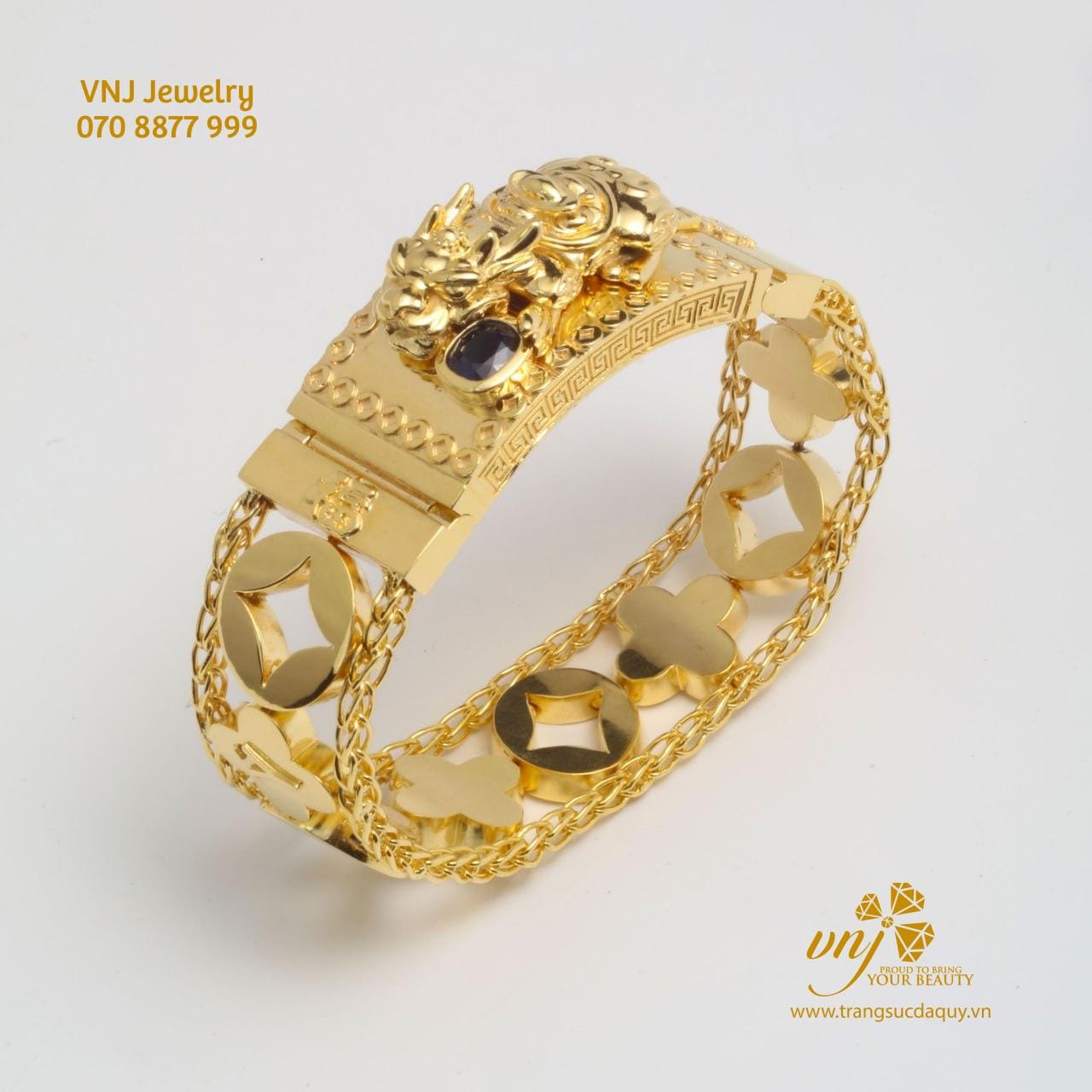 Lắc Tay Rồng Vàng Sapphire