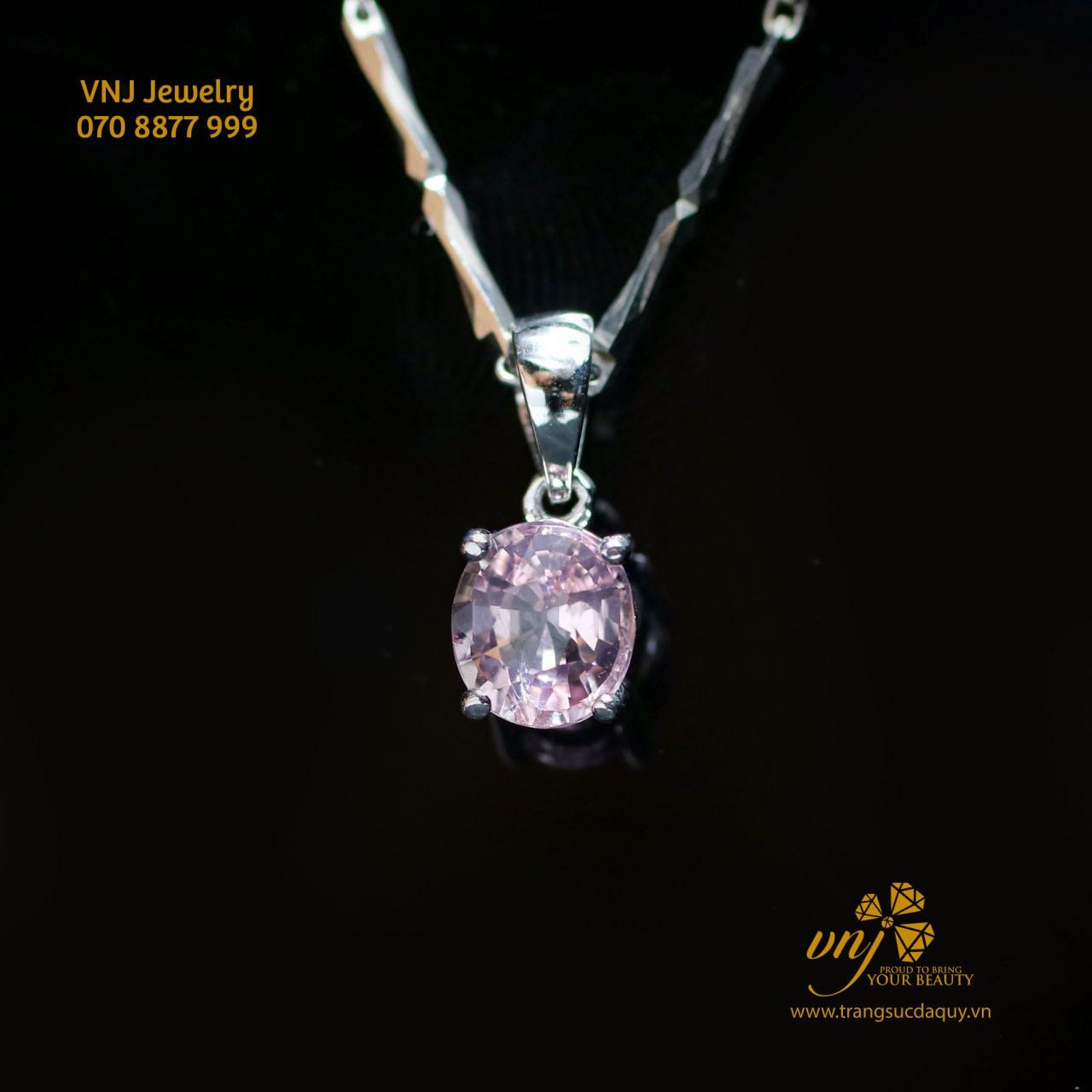 Mặt Dây Chuyền Sapphire Hồng (2)