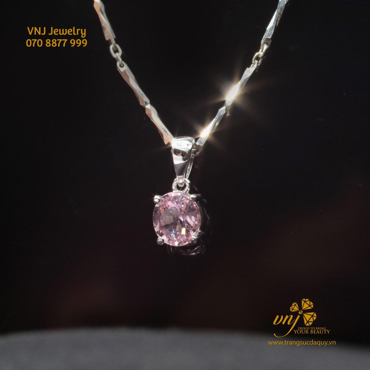 Mặt Dây Chuyền Sapphire Hồng (3)