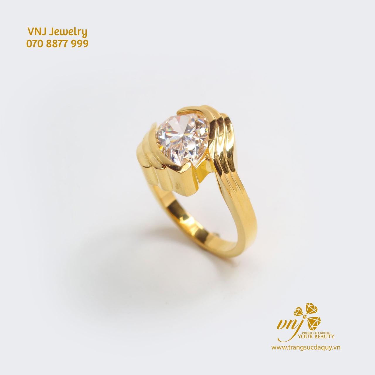 Nhẫn Moissanite Giọt Nước (2)