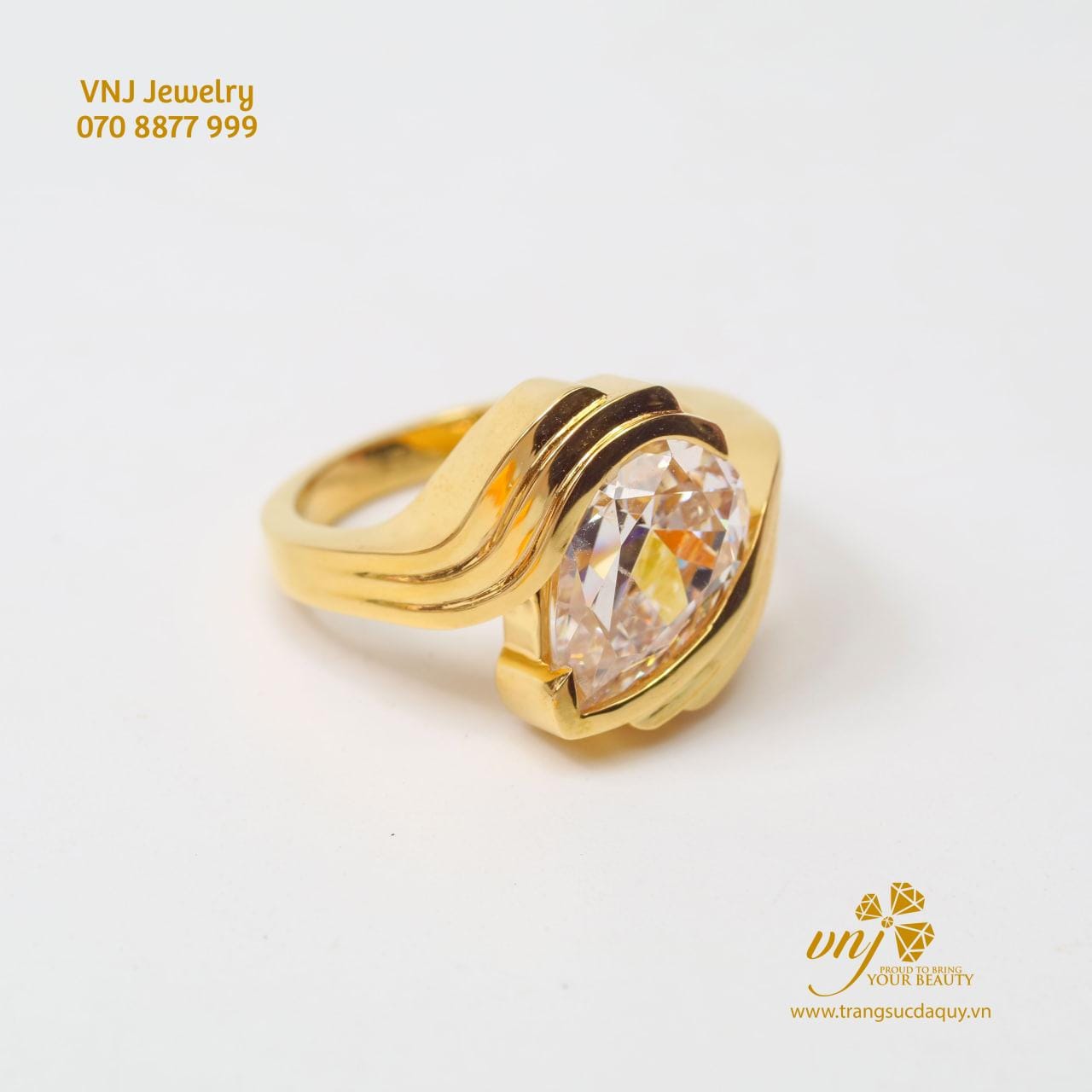 Nhẫn Moissanite Giọt Nước (3)