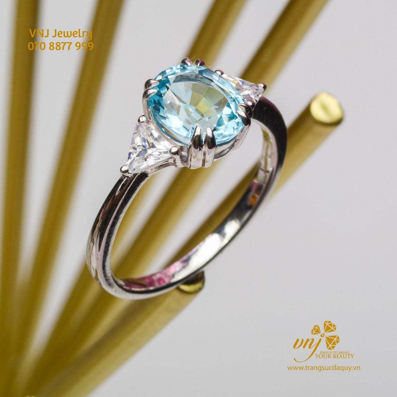 Nhẫn Zircon Blue