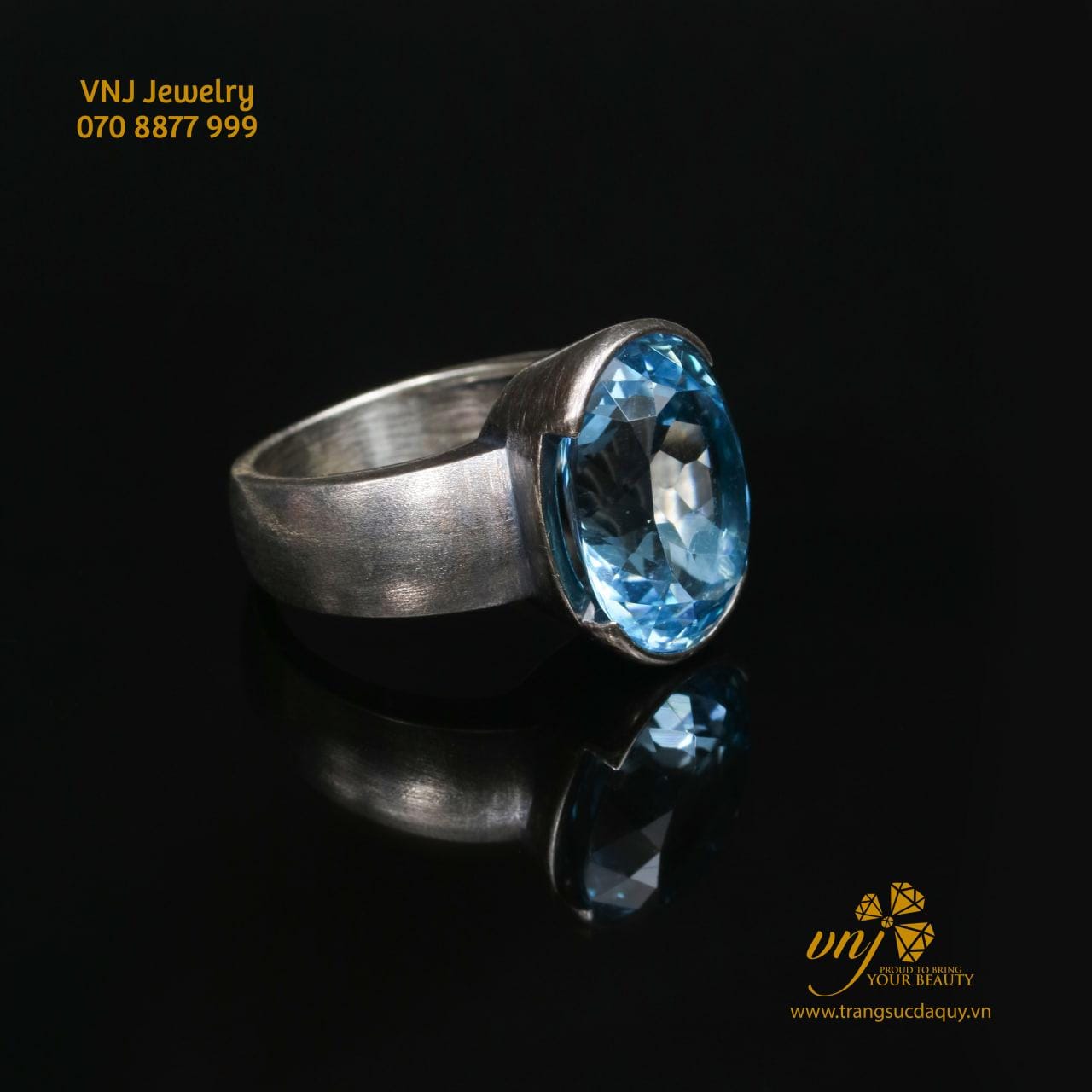 Nhẫn Bạc Đá Topaz Nm121