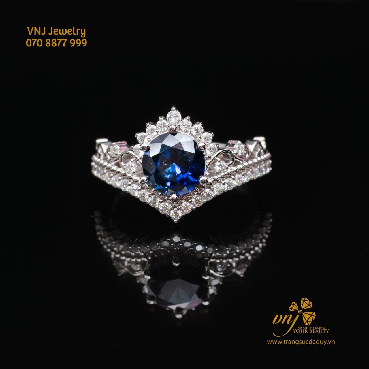 Nhẫn Sapphire Xanh Dương (2)