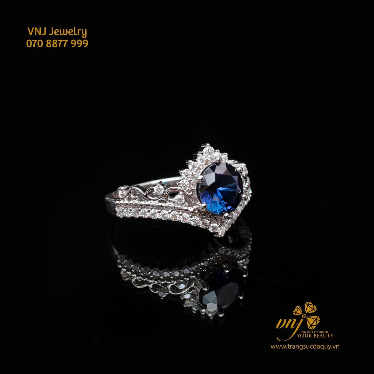 Nhẫn Sapphire Xanh Dương (3)