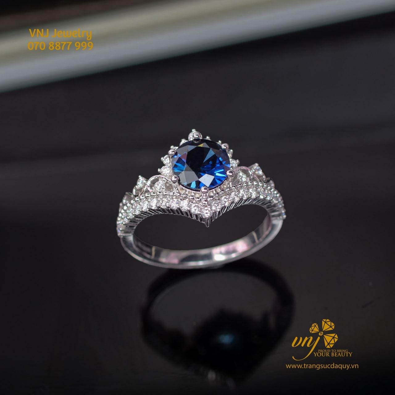 Nhẫn Sapphire Xanh Dương (4)