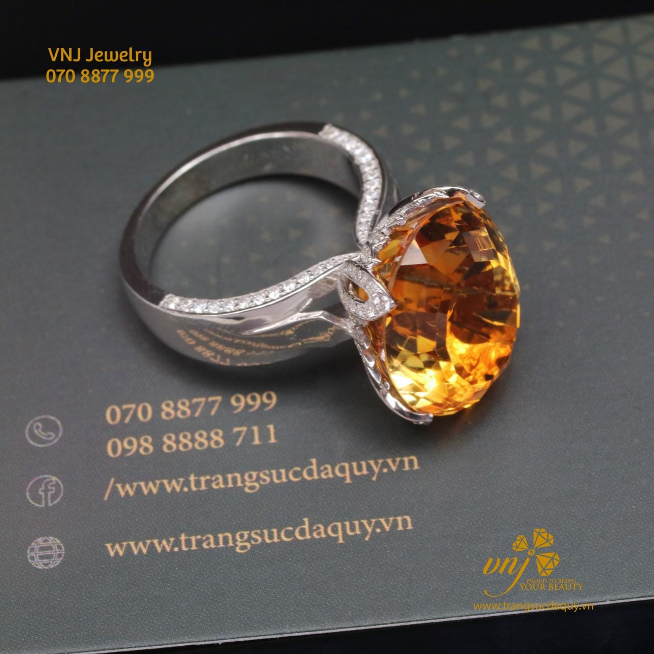 Nhẫn Citrine Hoa (3)