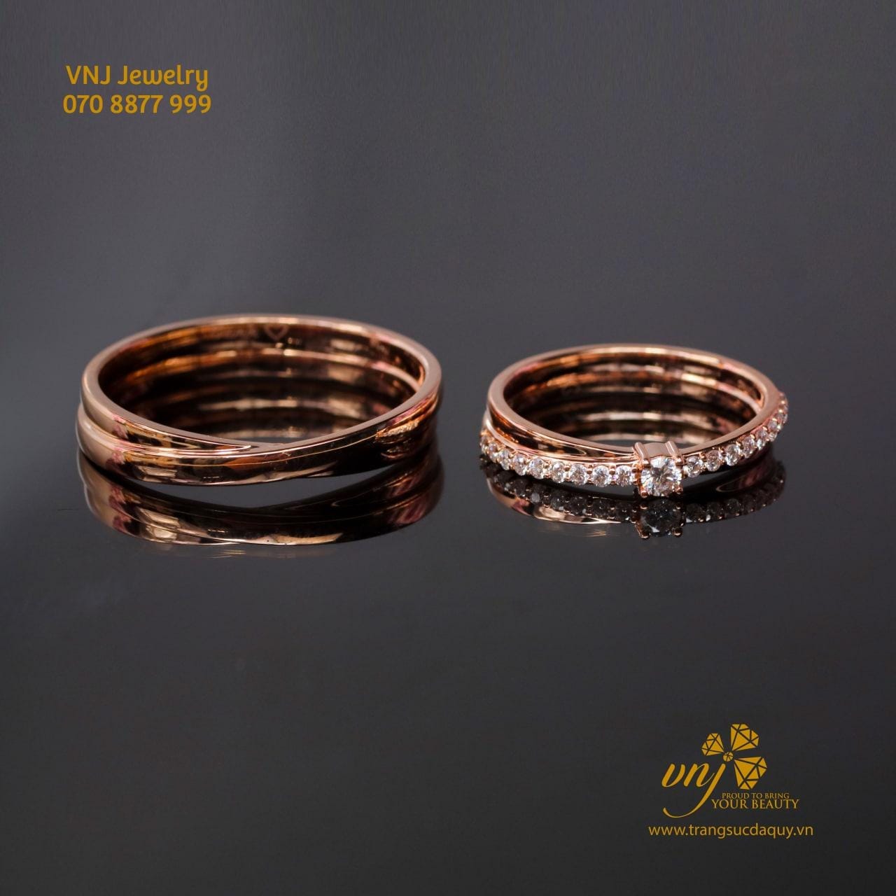 Nhẫn Cưới Vàng Hồng (2)