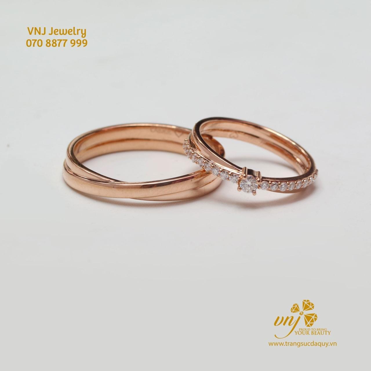 Nhẫn Cưới Vàng Hồng