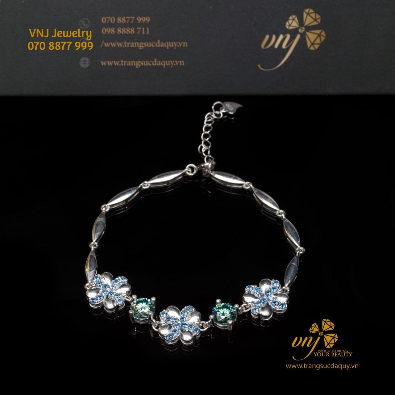 Vòng Tay Cỏ 4 Lá Full Kim Cương Ltd10 (2)