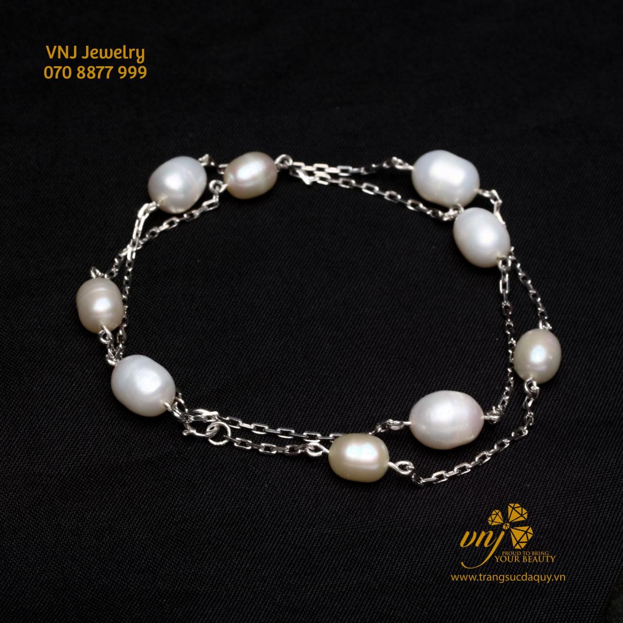 Vòng Ngọc Trai Mix Charm VCNT21 - Vẻ đẹp tinh tế của ngọc trai và charm độc đáo