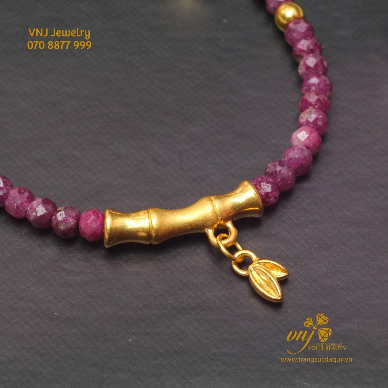 Vòng Tay Ruby Vàng 24k