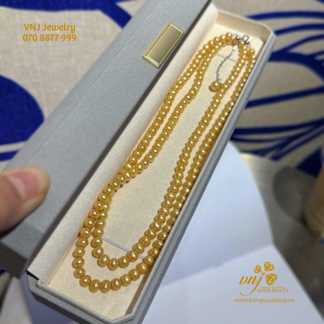 Chuỗi Ngọc Trai Vàng Đôi Thiên Nhiên VCTN19