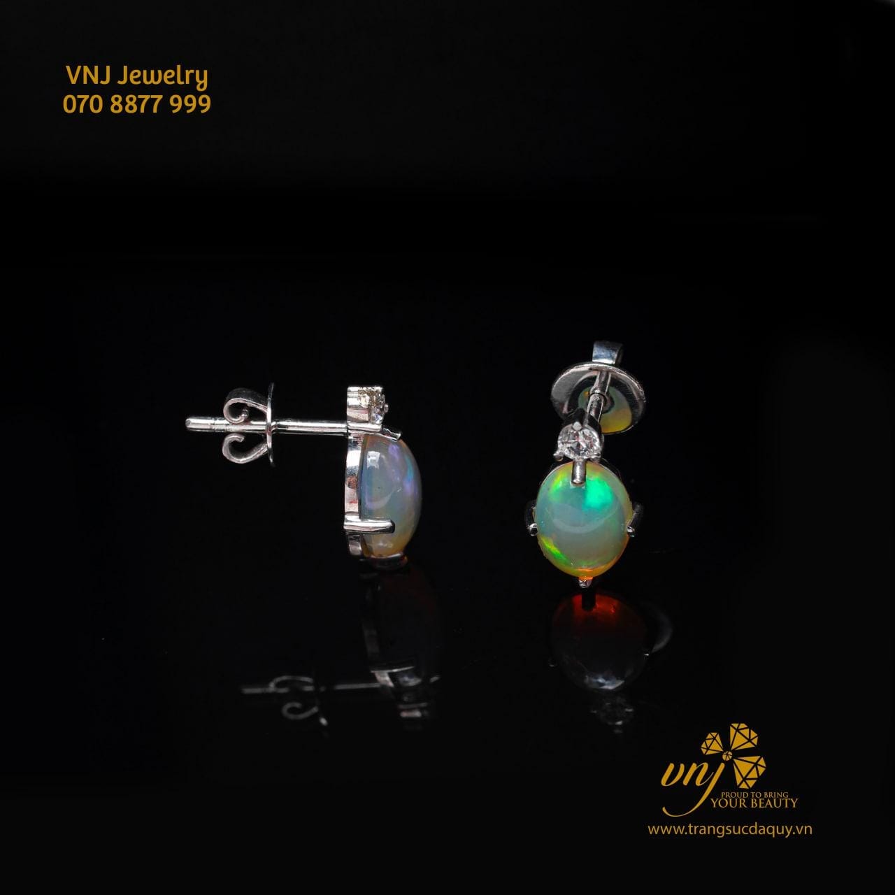 Bông Tai Opal Cầu Vồng BTO4