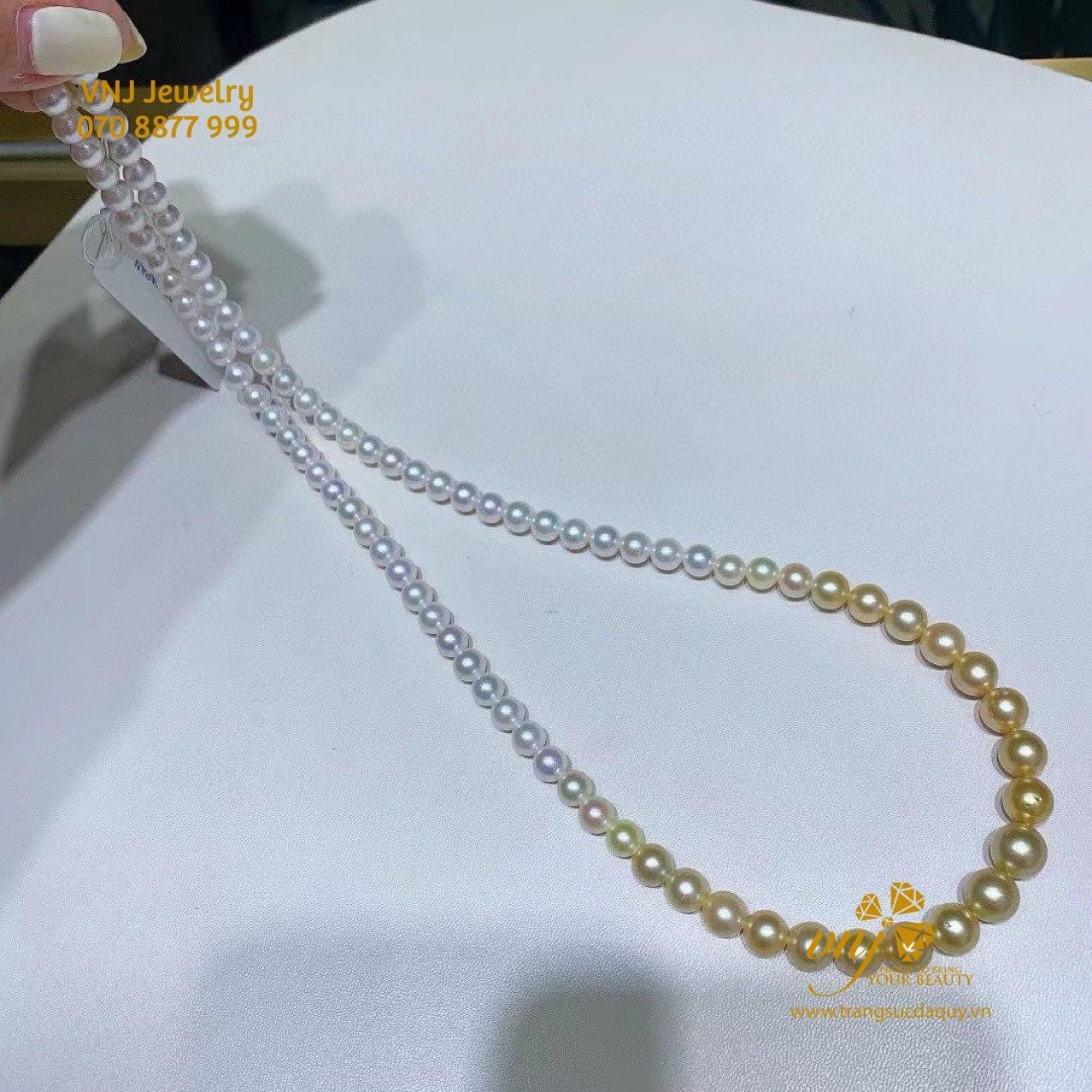 Chuỗi Ngọc Trai Hai Màu Thiên Nhiên VCTN18