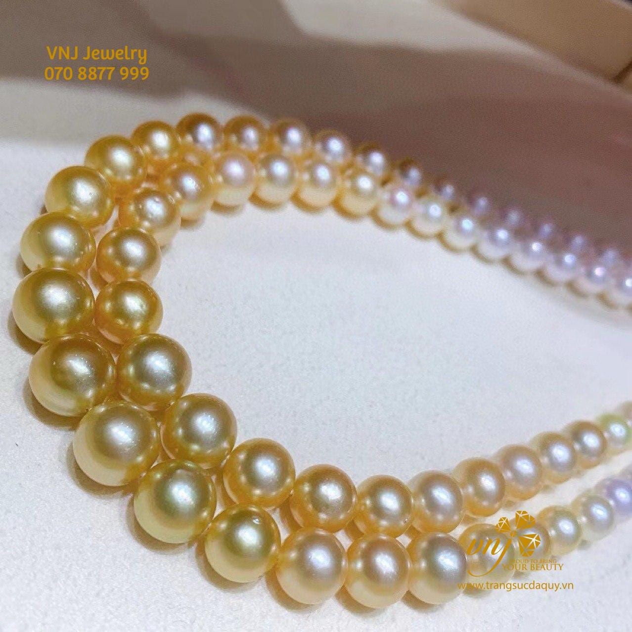 Chuỗi Ngọc Trai Hai Màu Thiên Nhiên VCTN18