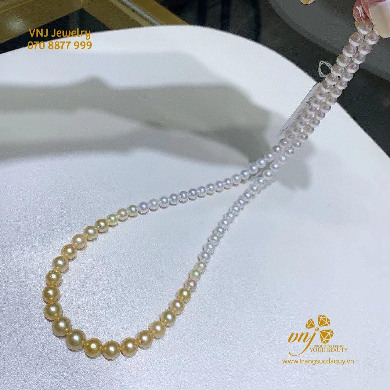 Chuỗi Ngọc Trai Hai Màu Thiên Nhiên VCTN18