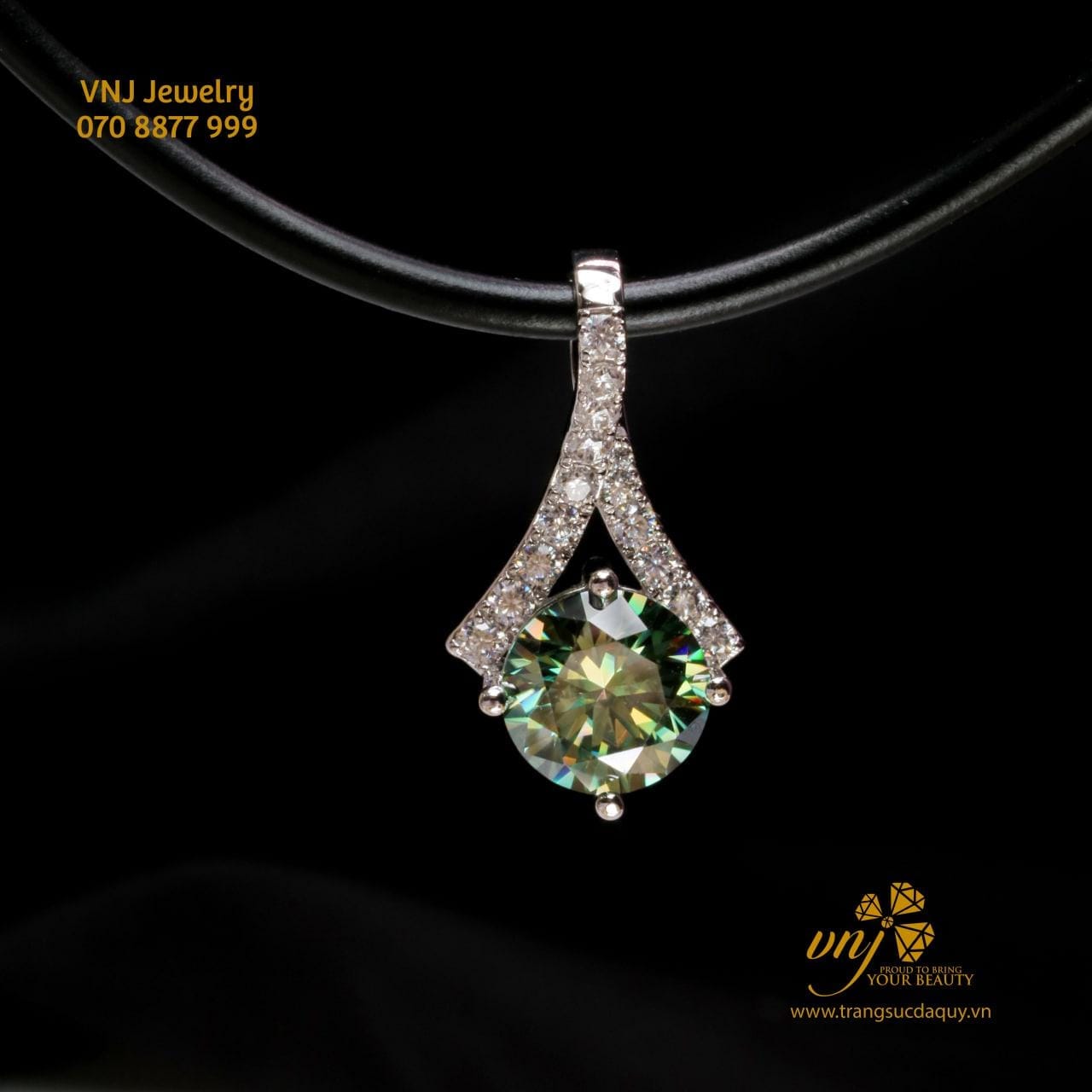 Mặt Dây Chuyền Moissanite Green Dc17 (3)