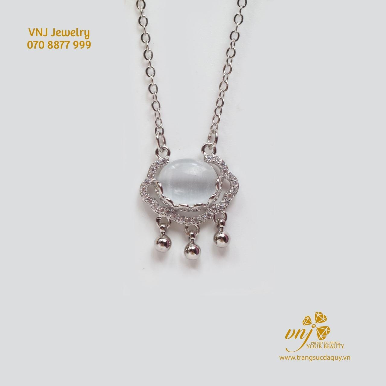 Mặt Dây Chuyền Khóa Trường Mệnh đá Mặt Trăng (4)