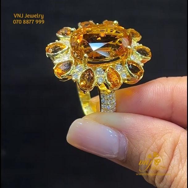 Nhẫn Citrine Thiên Nhiên Nwqv11 (3)