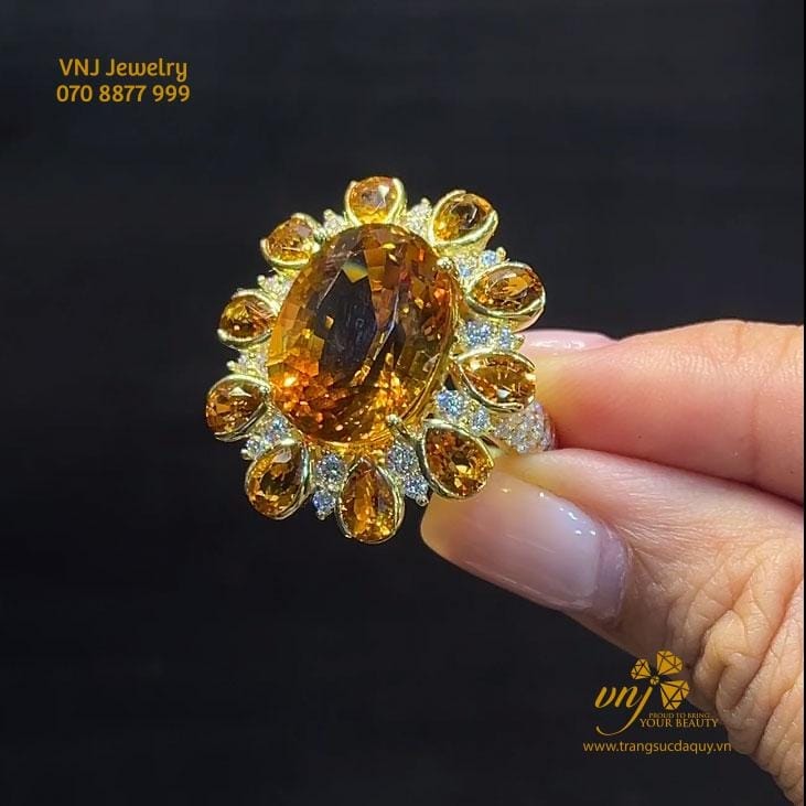 Nhẫn Citrine Thiên Nhiên Nwqv11 (4)