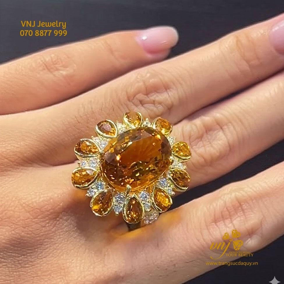Nhẫn Citrine Thiên Nhiên Nwqv11 (6)