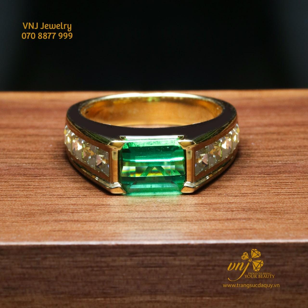 Nhẫn Garnet Xanh Thiên Nhiê (3)