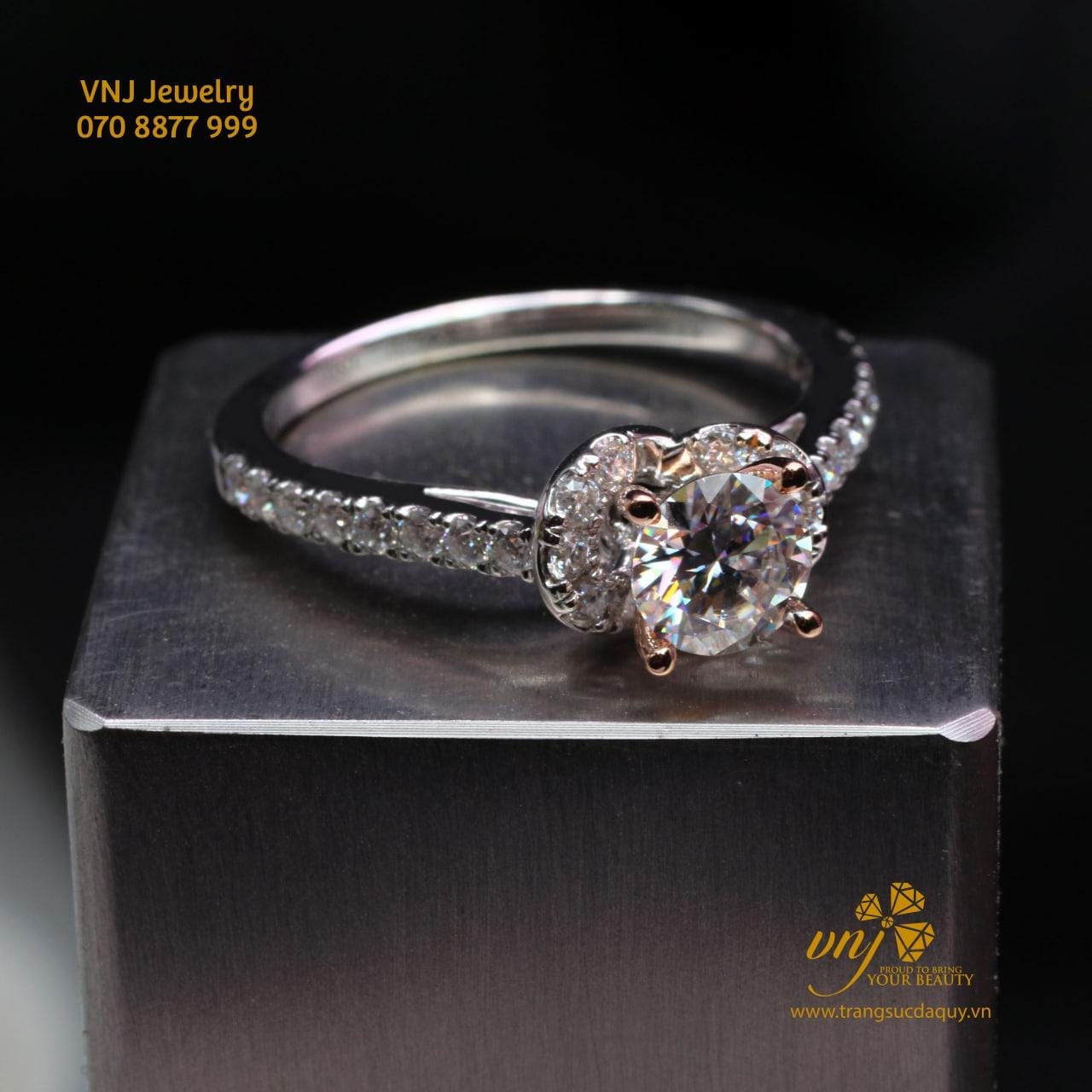 Nhẫn Kim Cương Tự Nhiên Vàng Hai Màu Nwd38 (3)