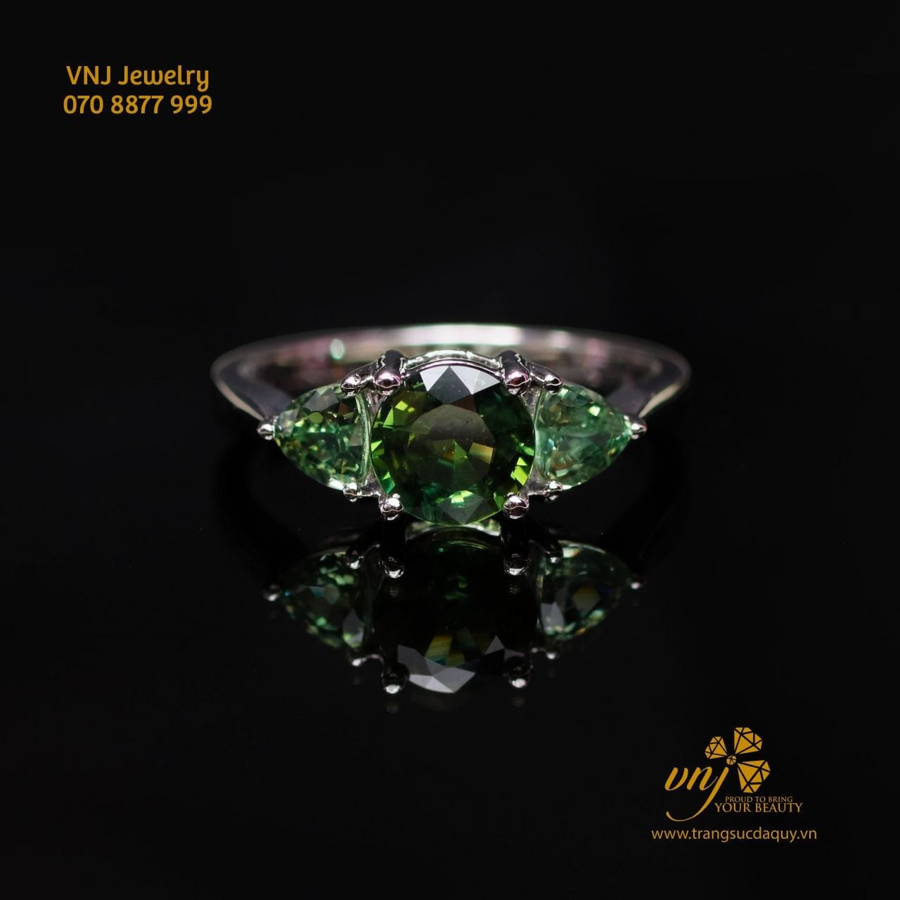 Nhẫn Sapphire Green