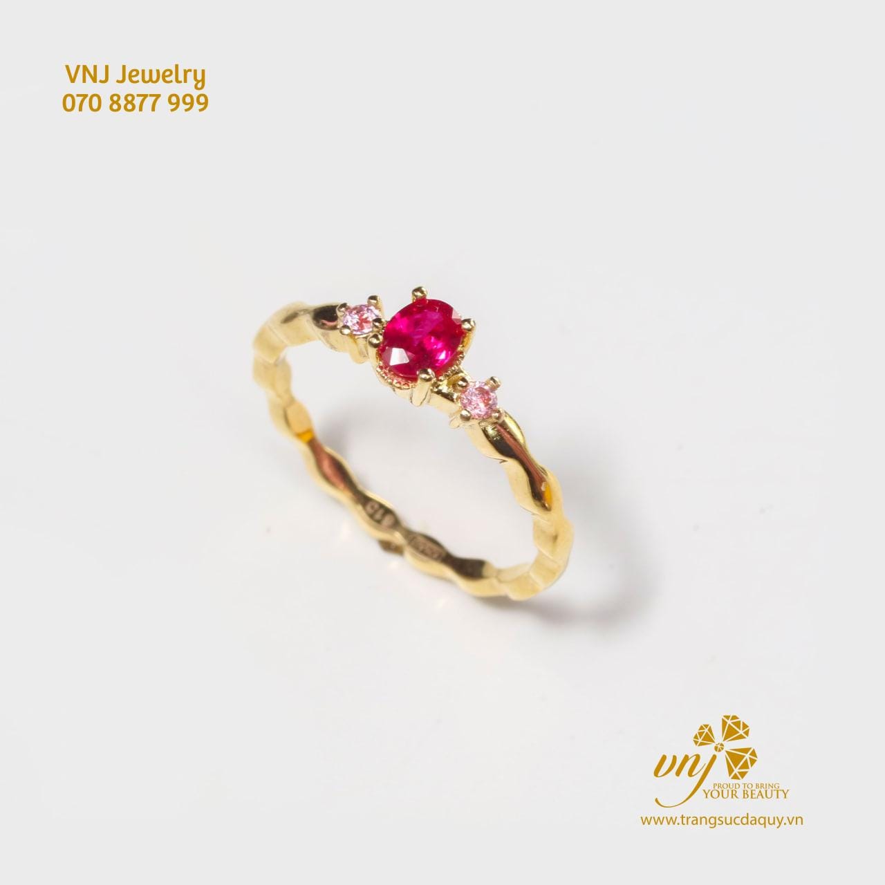 Nhẫn Tiny Love Ruby Thiên Nhiên (3)