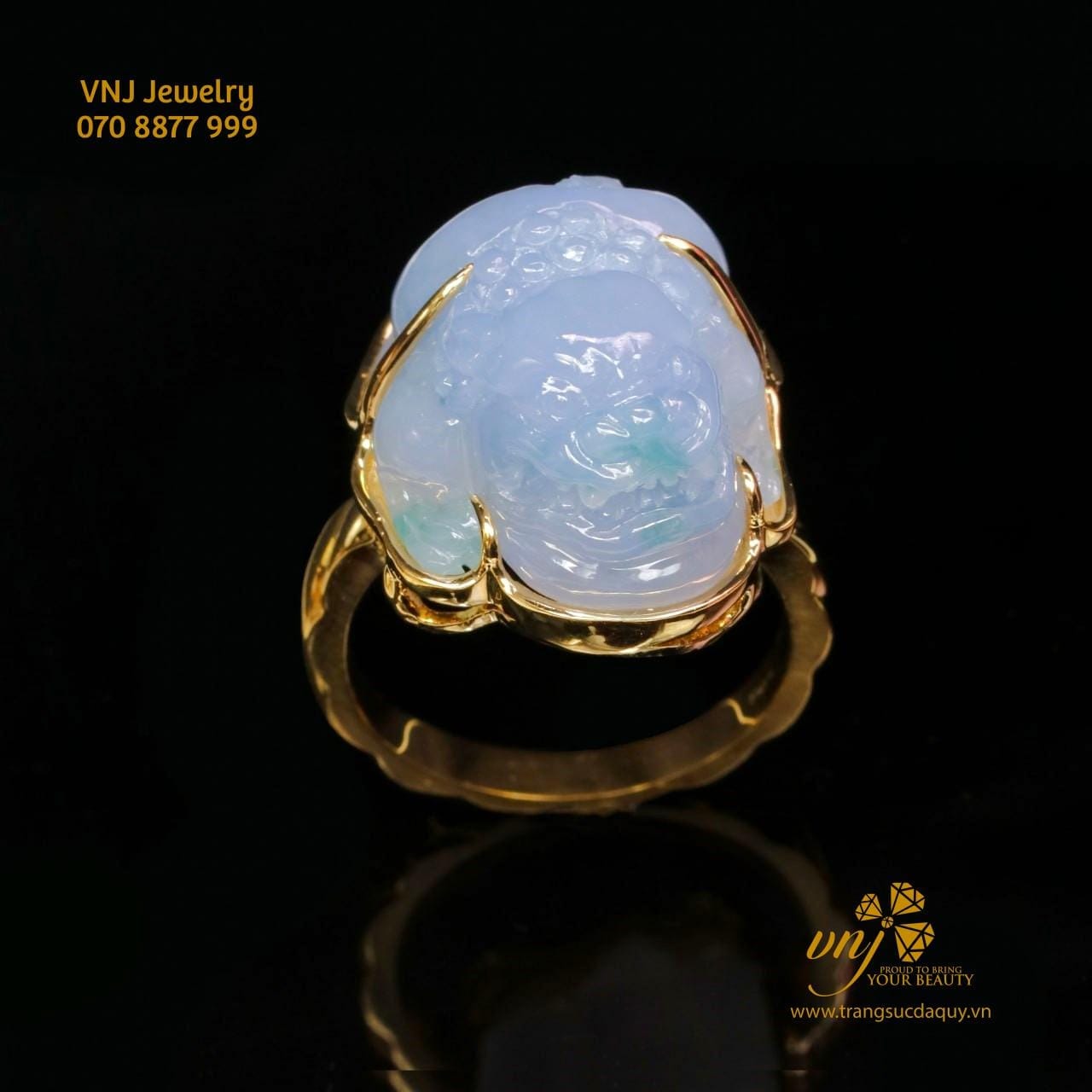 Nhẫn Tỳ Hưu Cẩm Thạch Thiên Nhiên (2)