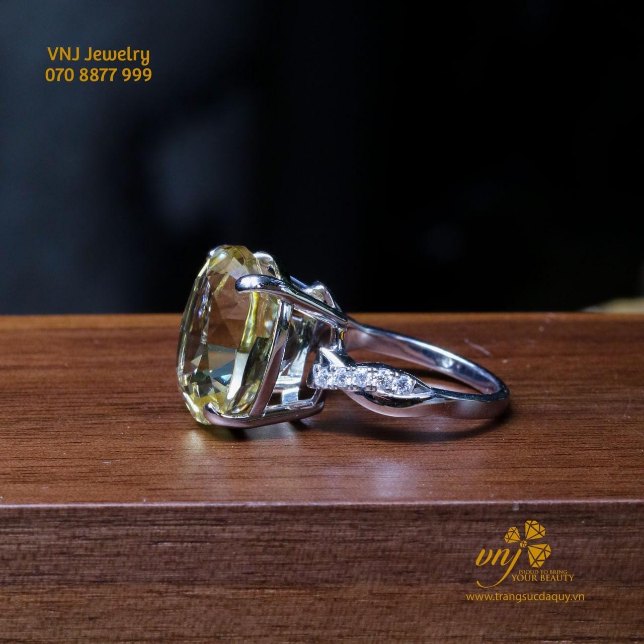 Nhẫn Cặp đá Citrine Thiên Nhiên (2)