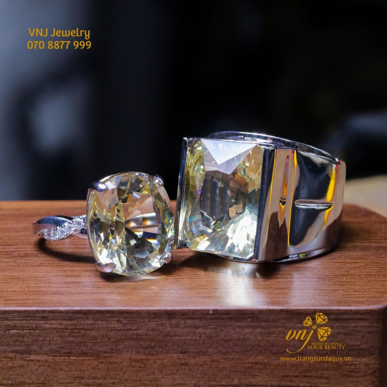 Nhẫn Cặp đá Citrine Thiên Nhiên (4)