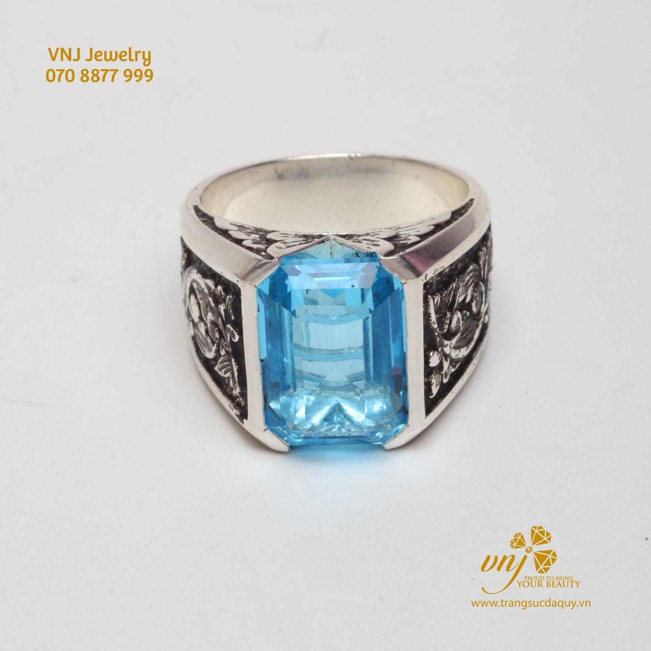 Nhẫn đá Topaz Nam (3)