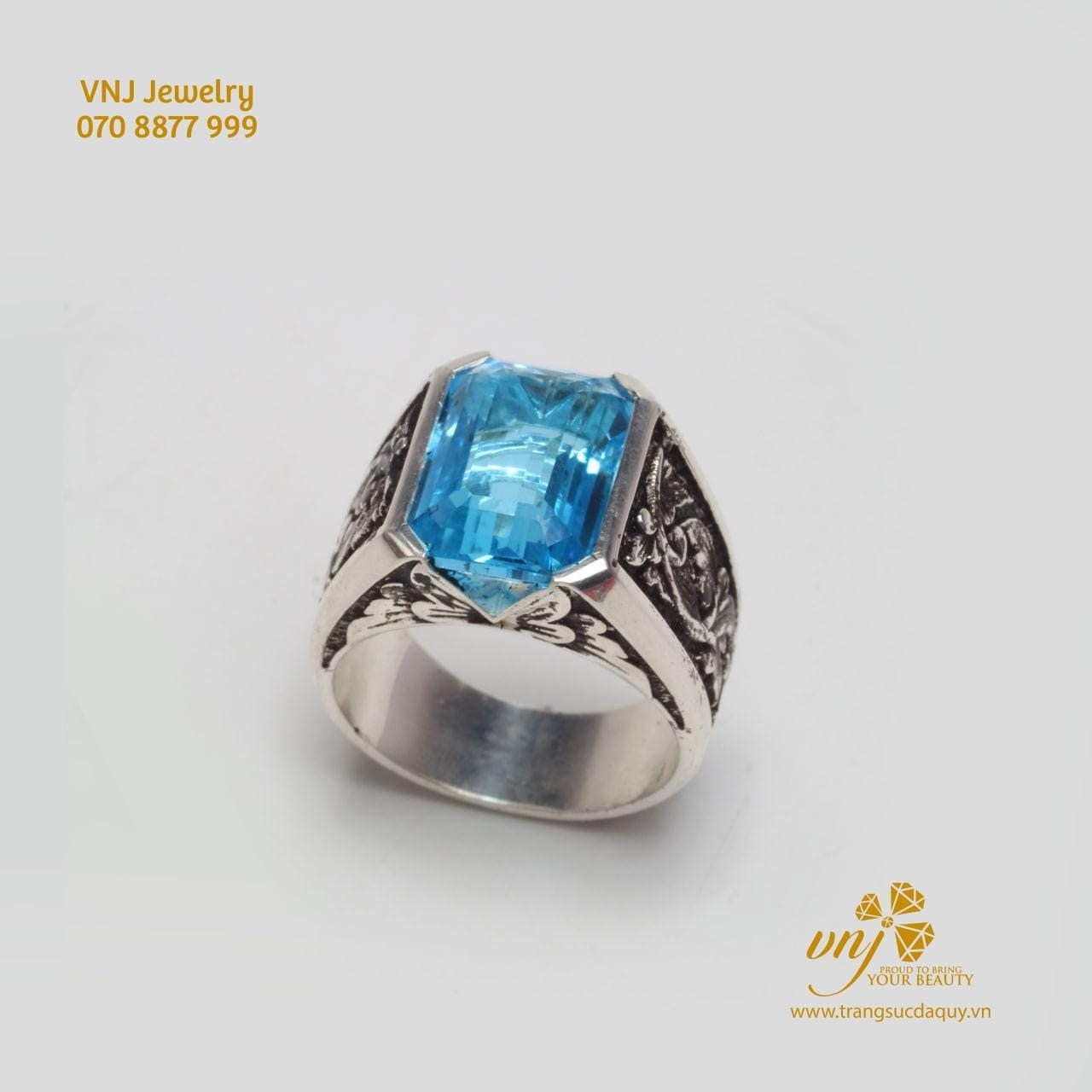 Nhẫn đá Topaz Nam (5)