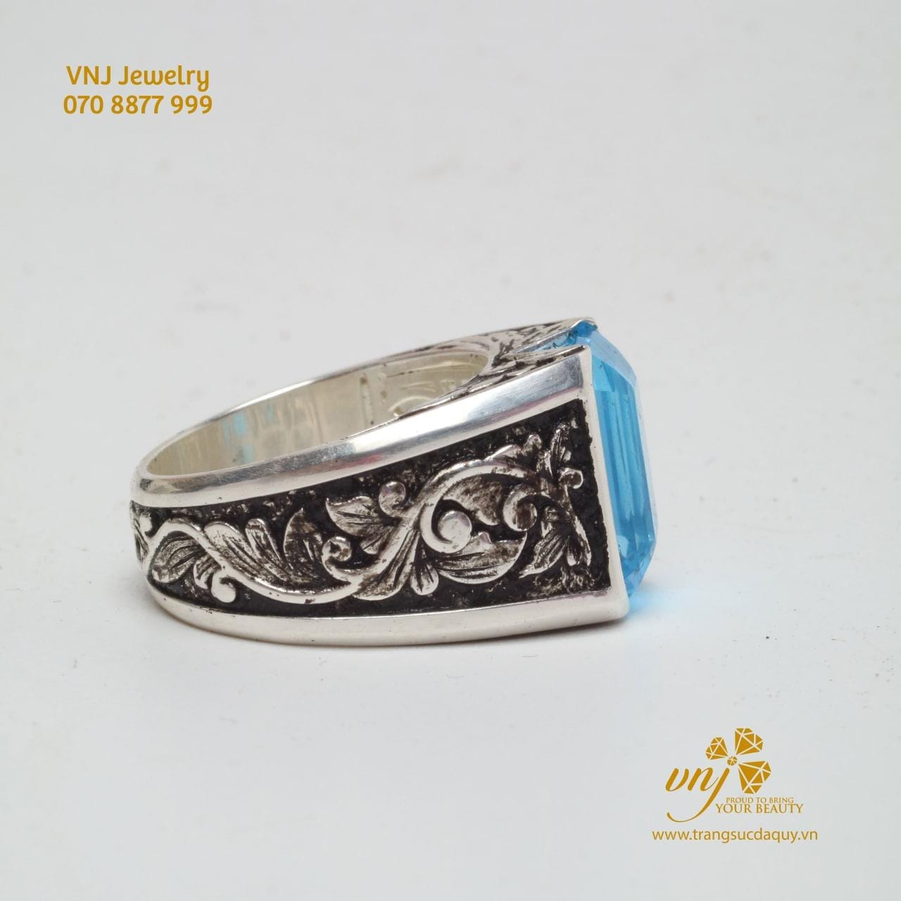 Nhẫn đá Topaz Nam (6)