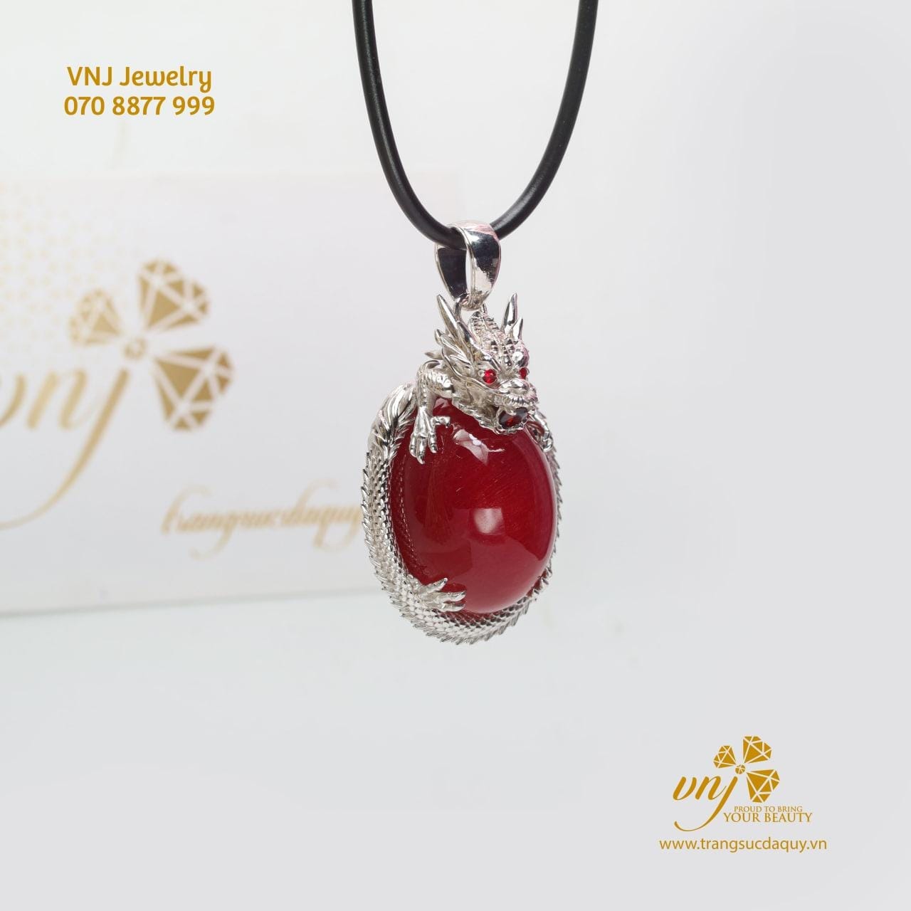 Mặt Dây Chuyền Rồng Đá Ruby MDR20