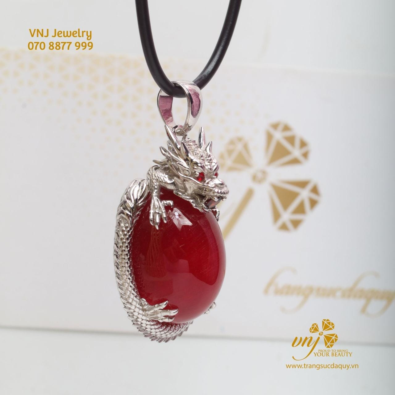 Mặt Dây Chuyền Rồng Đá Ruby MDR20