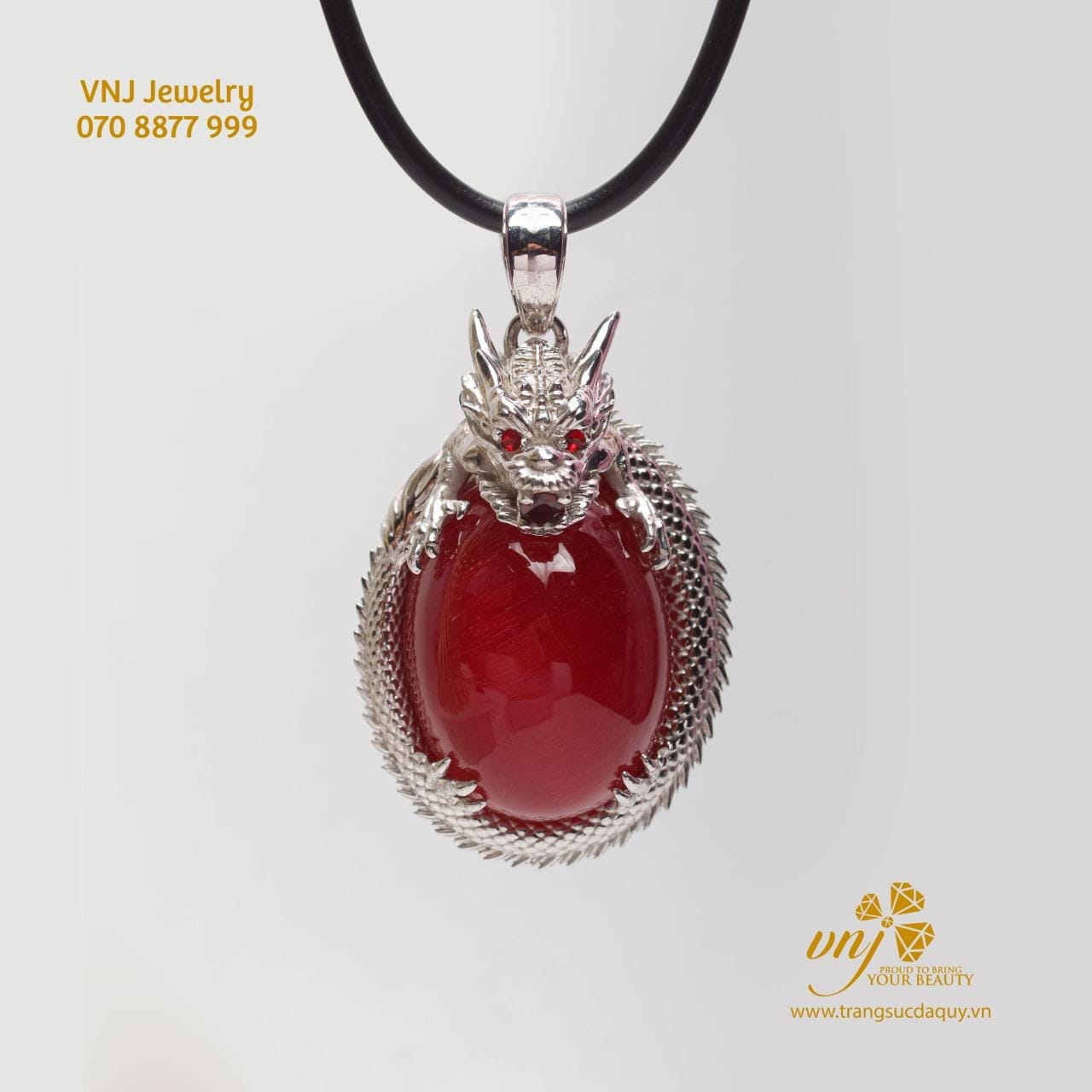 Mặt Dây Chuyền Rồng Đá Ruby MDR20