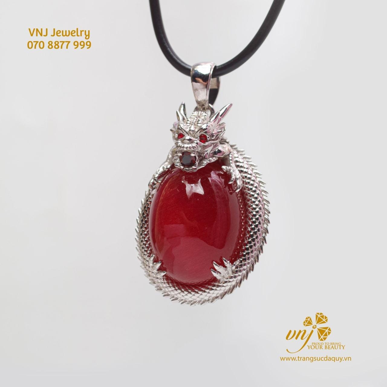 Mặt Dây Chuyền Rồng Đá Ruby MDR20