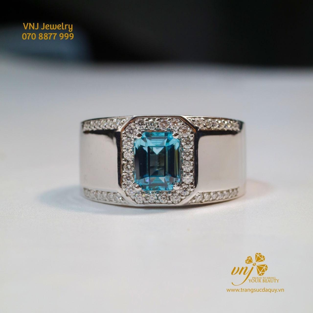 Nhẫn Topaz Thiên Nhiên