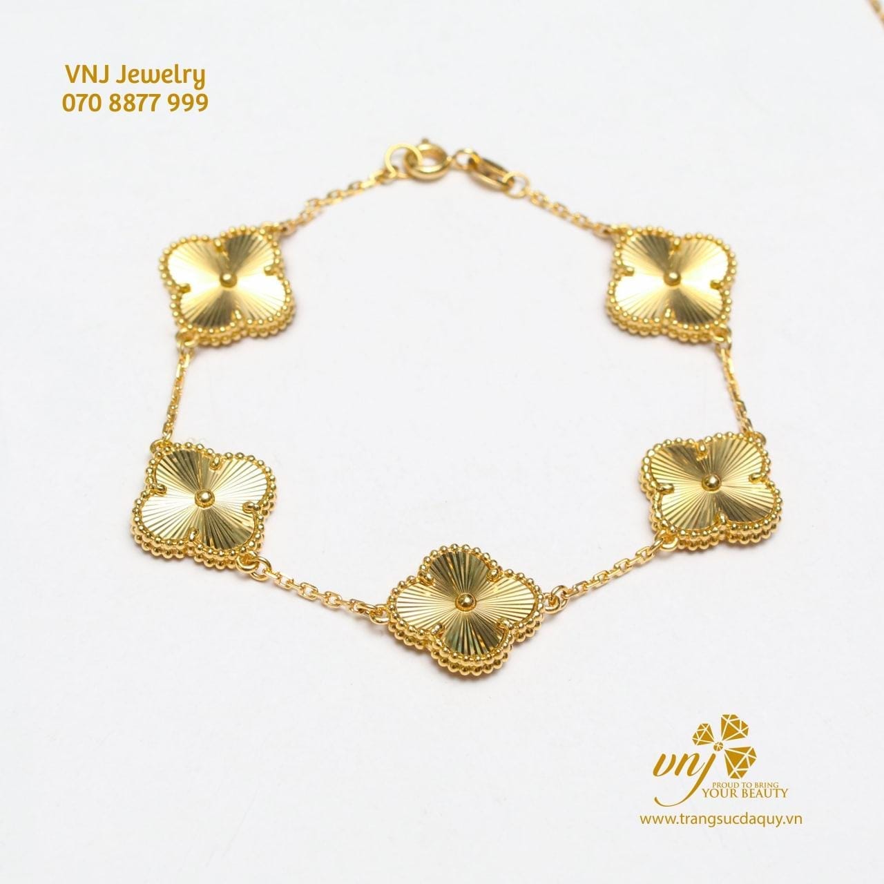 Vòng Tay Cỏ 4 Lá Vàng (2)