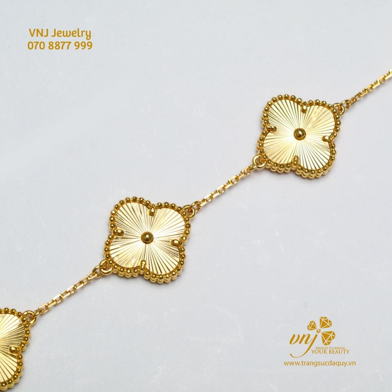 Vòng Tay Cỏ 4 Lá Vàng (6)