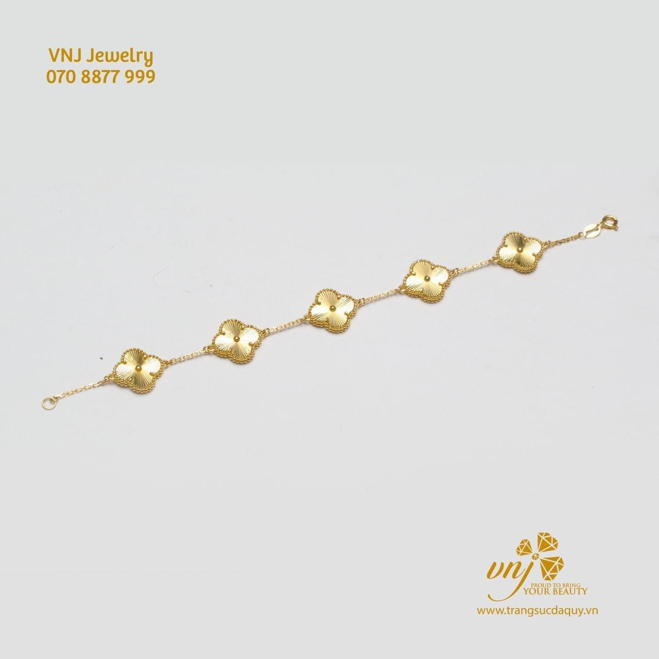 Vòng Tay Cỏ 4 Lá Vàng (7)