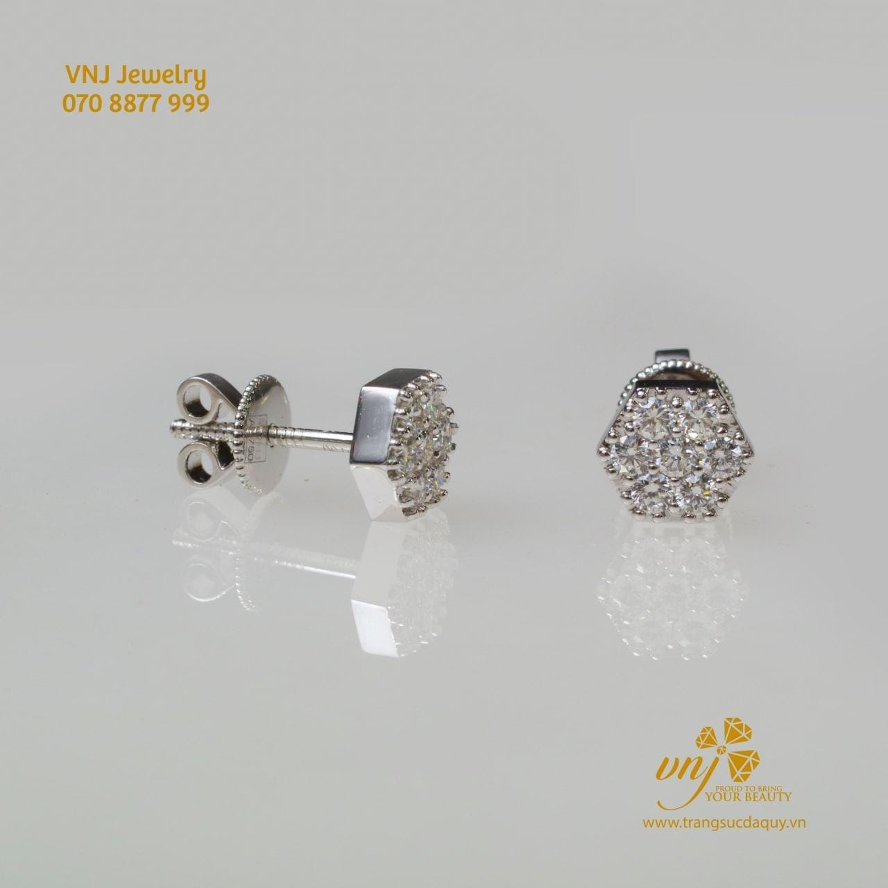 Bông Tai Moissanite Btms14