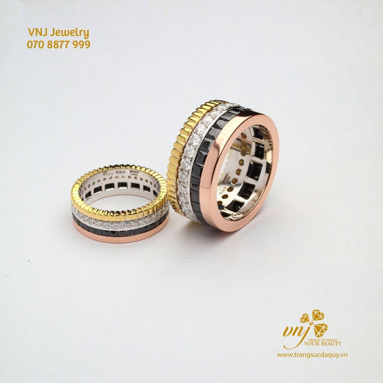 Nhẫn Cưới Kim Cương Vàng 18k 3 Màu Nc93 (6)