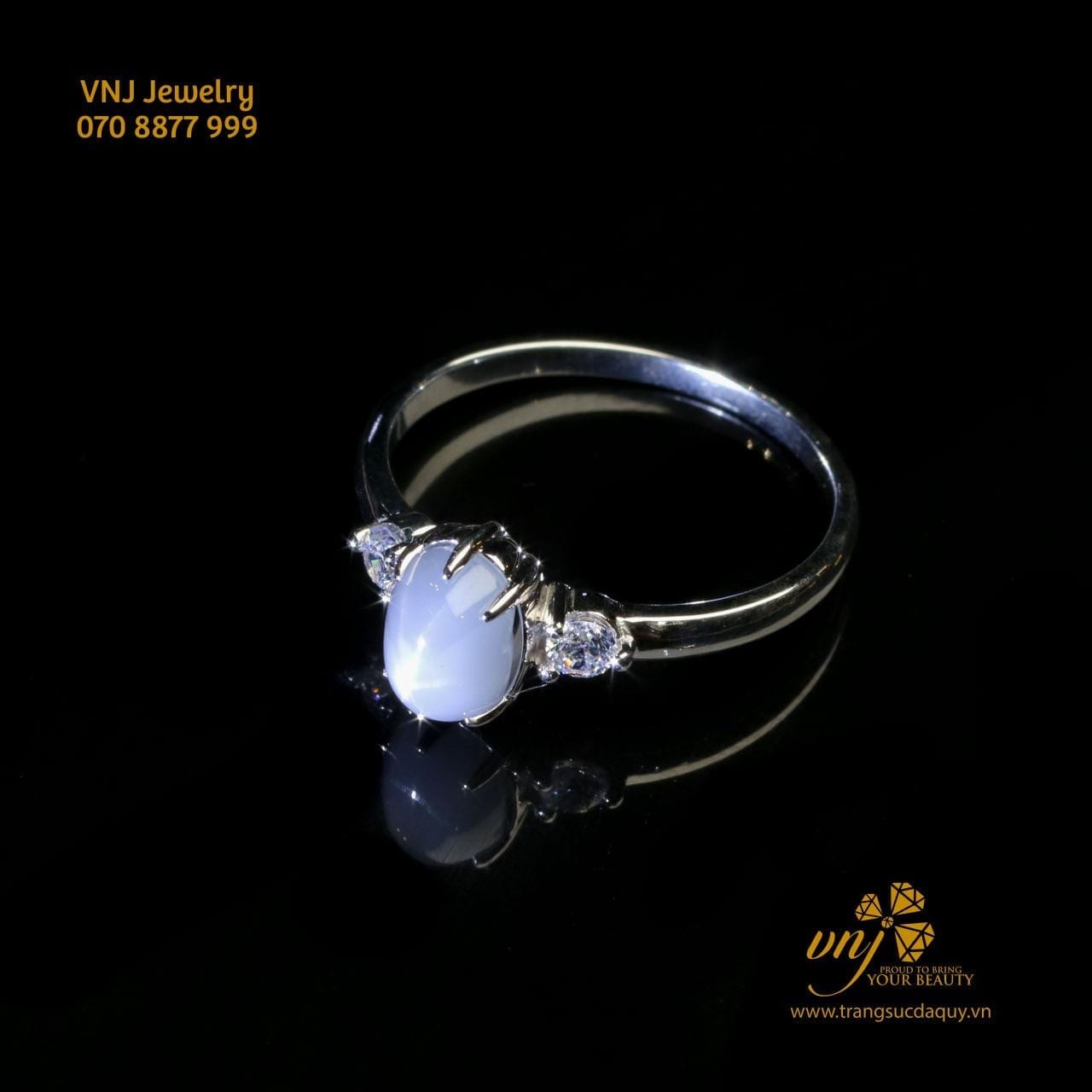 Nhẫn Nữ Đá Sapphire Sao (5)