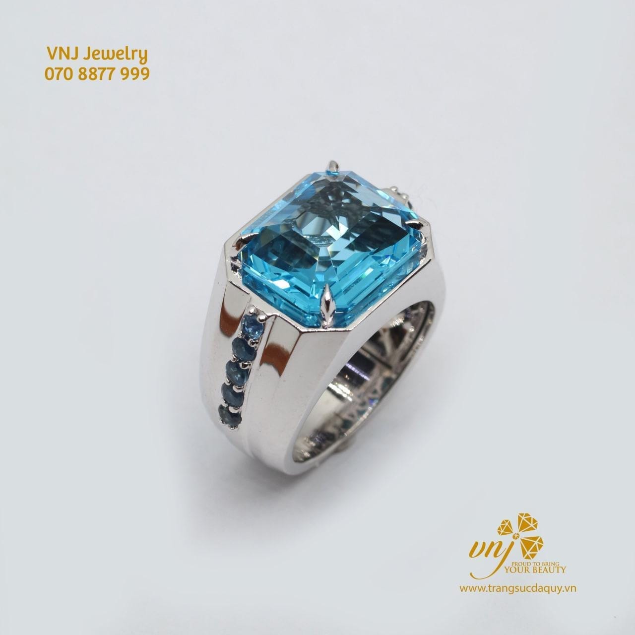 Nhẫn Topaz Mix Sapphire Blue