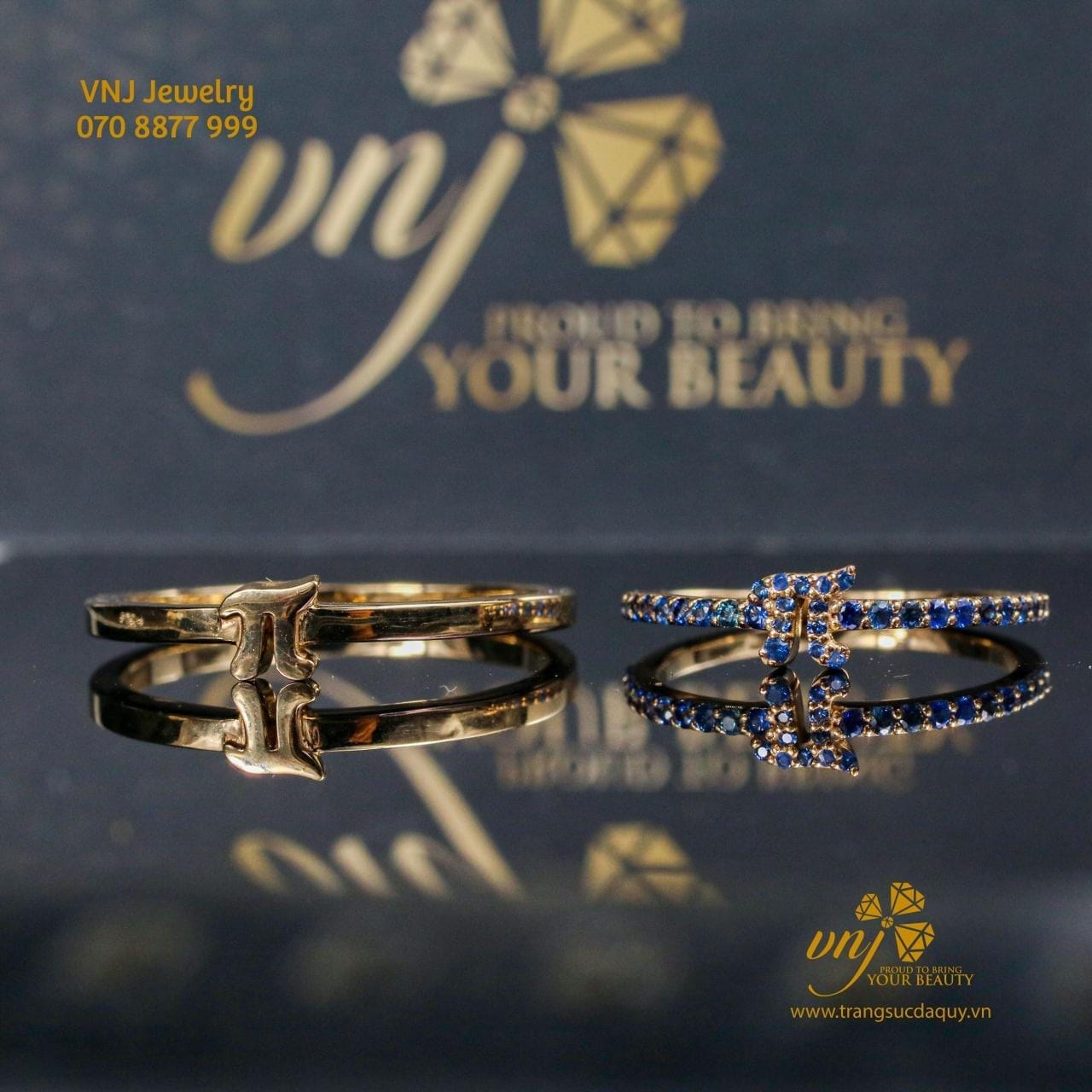 Nhẫn Cưới Ghép đôi Lắp Ráp đá Sapphire (2)